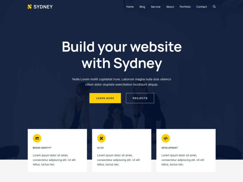 Sydney wordpress theme