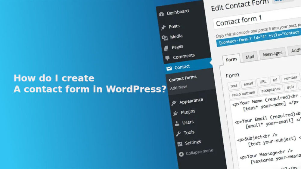 Create Contact form in wordpress