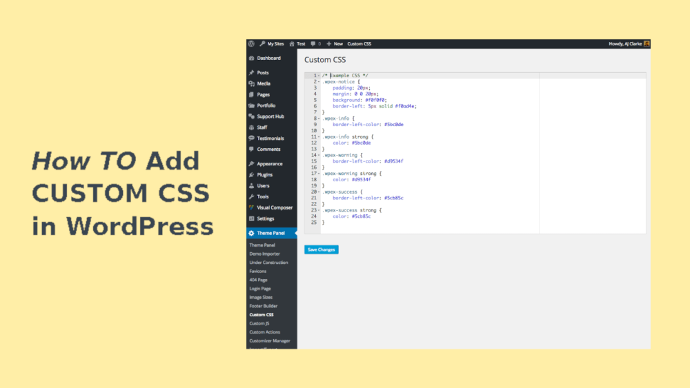 how to add custom css in wordpress